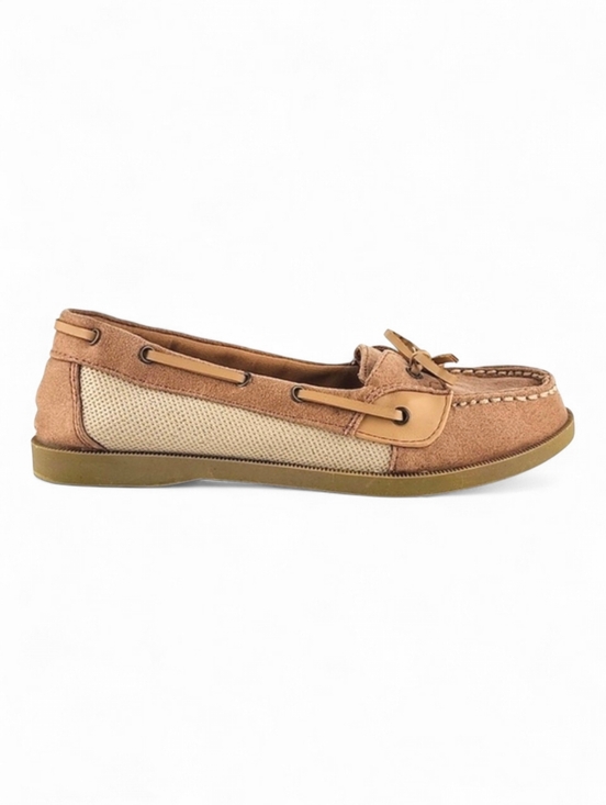 American Eagle Outfitters Shoes - American Eagle Women's Loafer Boat Shoe Tan Textile Faux Suede Size 5.5